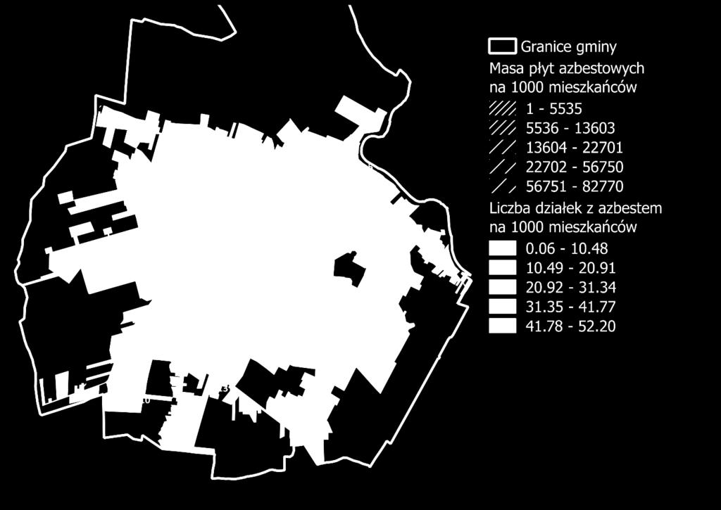 S t r o n a 32 Rysunek 10. Liczba działek z azbestem oraz masa płyt azbestowych na 1000 mieszkańców Źródło: opracowanie własne na podstawie danych Urzędu Miasta w Łomży. II.8.
