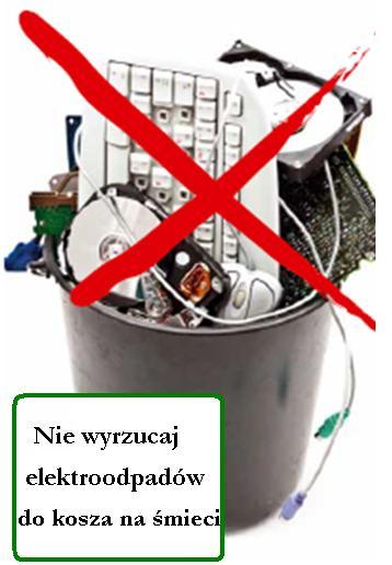 Elektrośmieci powinny być zbierane selektywnie, następnie poddane procesom, odzysku, recyklingu oraz