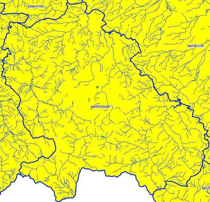 - tereny chronione Mapa Podziału