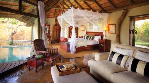 w apartamencie dwuosobowym zawiera wszystkie posiłki, lokalne napoje oraz 2 safari dziennie 2 noclegi od 970 $ Savanna Lodge 5* Idealne miejsce na romantyczny