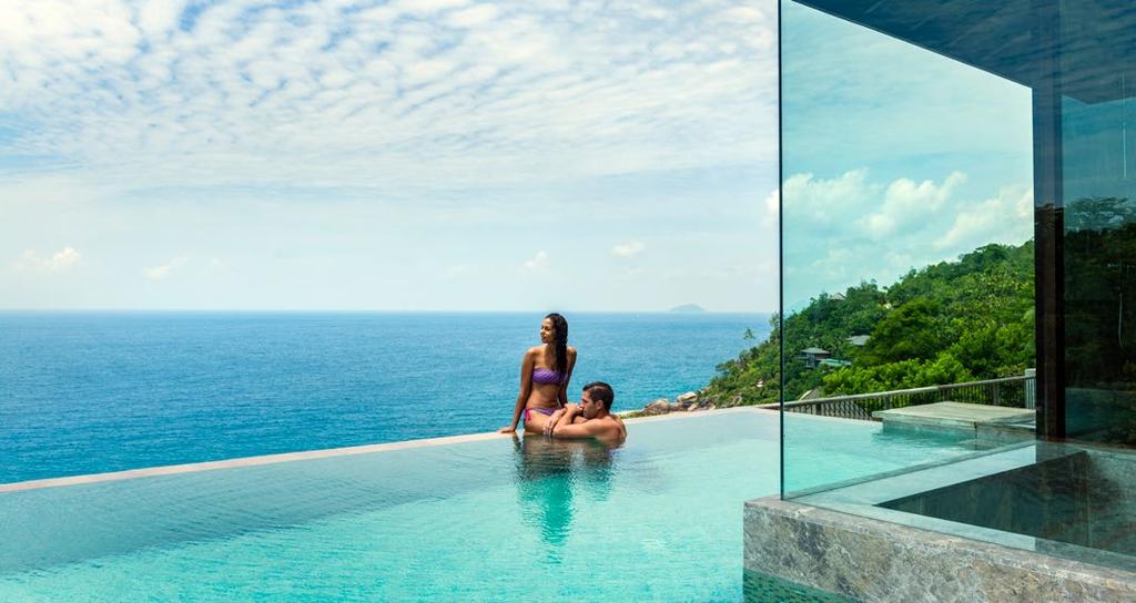 OCEAN INDYJSKI Seszele Four Seasons Resort Seychelles Wyspa Mahé, Petite Anse Luksusowy hotel oferujący swoim gościom niezrównane przeżycia w samym sercu zachwycającego