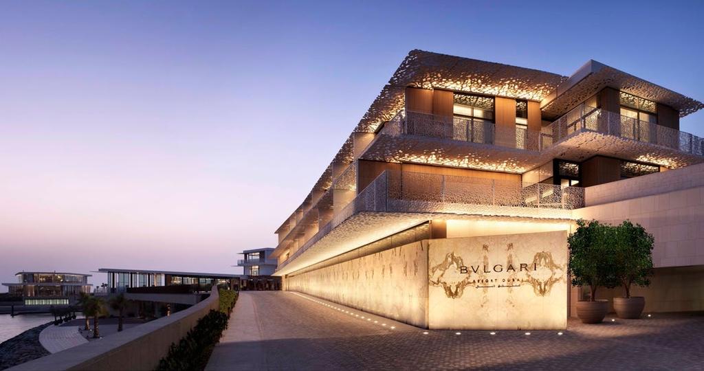Bulgari Resort Dubai Wyspa Jumeira Bay Island, Dubaj Nowo wybudowany hotel, który przyjmuje gości od grudnia 2017 r.