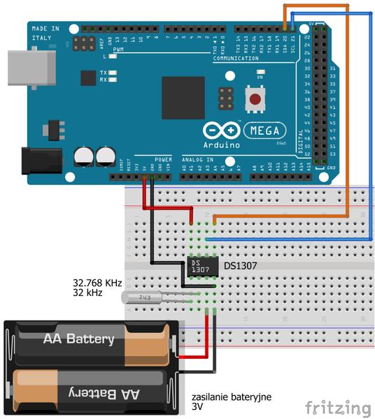 Nazwa implementacji: Budowa RTC w oparciu o DS1307 Autor: Krzysztof Bytow Opis implementacji: Układ DS1307 jest to zegar czasu rzeczywistego (Real Time Clock) służy do odliczania czasu