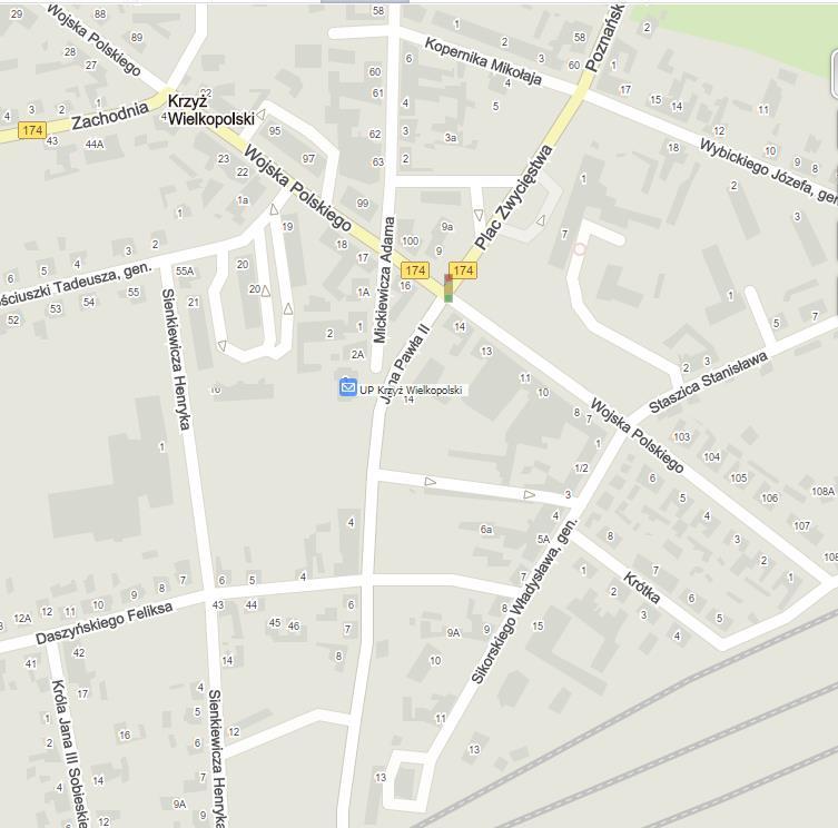 Lokalizacja i dostępność komunikacyjna: Nieruchomość położona w Krzyżu Wlkp w centrum miasta w odległości: 37 km od