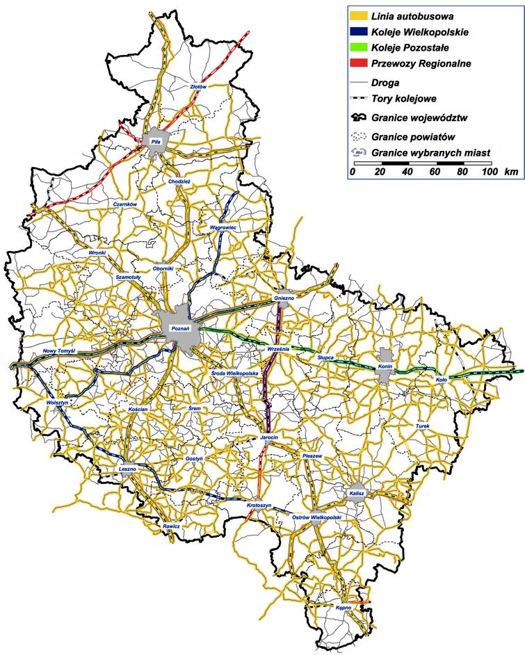 Plan Zrównoważonego Rozwoju Publicznego Transportu Zbiorowego dla Województwa Wielkopolskiego Rys. 18.