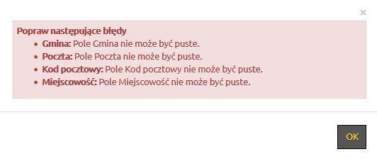 Pola obligatoryjne muszą zostać wypełnione, żeby możliwe było złożenie wniosku o dofinansowanie.