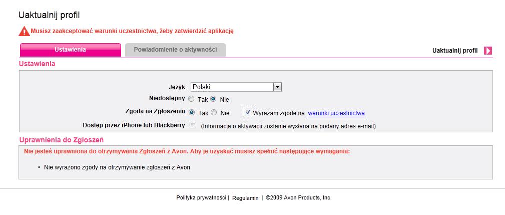 OD CZEGO ZACZĄĆ?! 3. 4. 1. 2. 1. W linii Zgoda na zgłoszenia zaznacz opcję TAK 2. Zaznacz pole Wyrażam zgodę na Warunki uczestnictwa! 3. Uaktualnij profil 4.