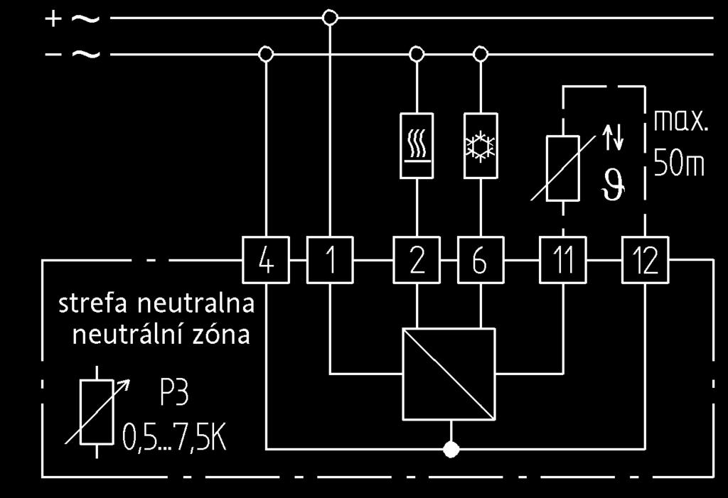 22 Invensys Regulátory teploty pro klimatizaci pro obytné a kancelářské prostory s analogovým výstupem Regulator klimatyzacji do pomieszczeń mieszkalnych i biurowych z wyjściem analogowym LR-E 525 55