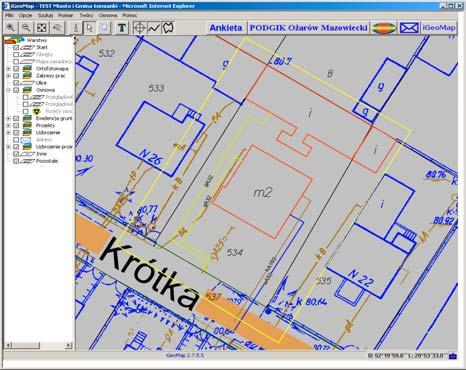 oraz dane wsadowe do systemu GEO-MAP. udostępniane wykonawcy Rys. 11.15.