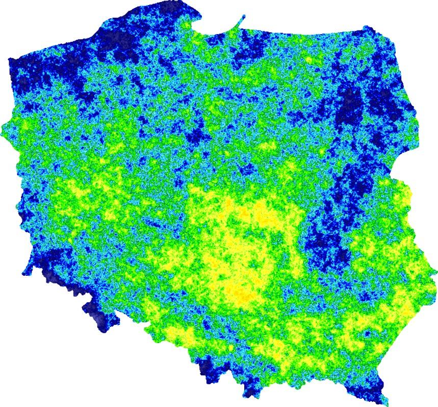 Rozdział VI: Analiza struktury przestrzennej MSDO opartej na semiwariogramach danych znormalizowanych 7 6 5