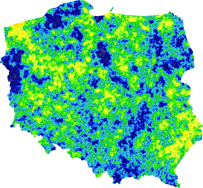 Współrzędna - Y (m) - Coordinate 4 3 2 1964 7 6 5 4 3 2 1975 2 3 4 5 6 7 8 Współrzędna - X (m) -