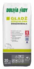 GŁADŹ SZPACHLOWA ŚNIEŻNOBIAŁA Spełnia wymagania PN-EN 13279-1:2009 Deklaracja właściwości użytkowych nr D170/CPR Atest Higieniczny PZH nr HK/B/0787/01/2014 Świadectwo z zakresu higieny radiacyjnej nr