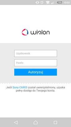 2 2. Logowanie i autoryzacja Aby korzystać z aplikacji należy zalogować się kontem Kierowcy (adres email oraz hasło), jeżeli konta nie ma na liście lub lista jest pusta, musisz przejść proces