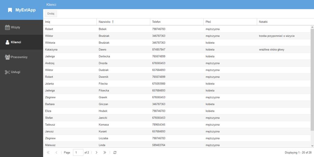 5.2. Komponenty GUI Przy porównywaniu komponentów konieczne jest zaznaczenie że w aplikacji Angular każdy element należy zdefiniować w dwóch plikach, wskazać wykorzystywany komponent oraz jego