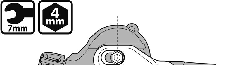 MONTAŻ 4. Za pomocą klucza imbusowego 4mm przymocować obejmę do dźwigni hamulca.