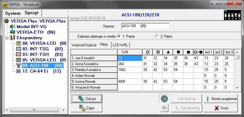 26 ACU-120 SATEL 2. Kliknij na prawy klawisz myszki. Wyświetli się menu rozwijane, w którym możesz wybrać nową funkcję.