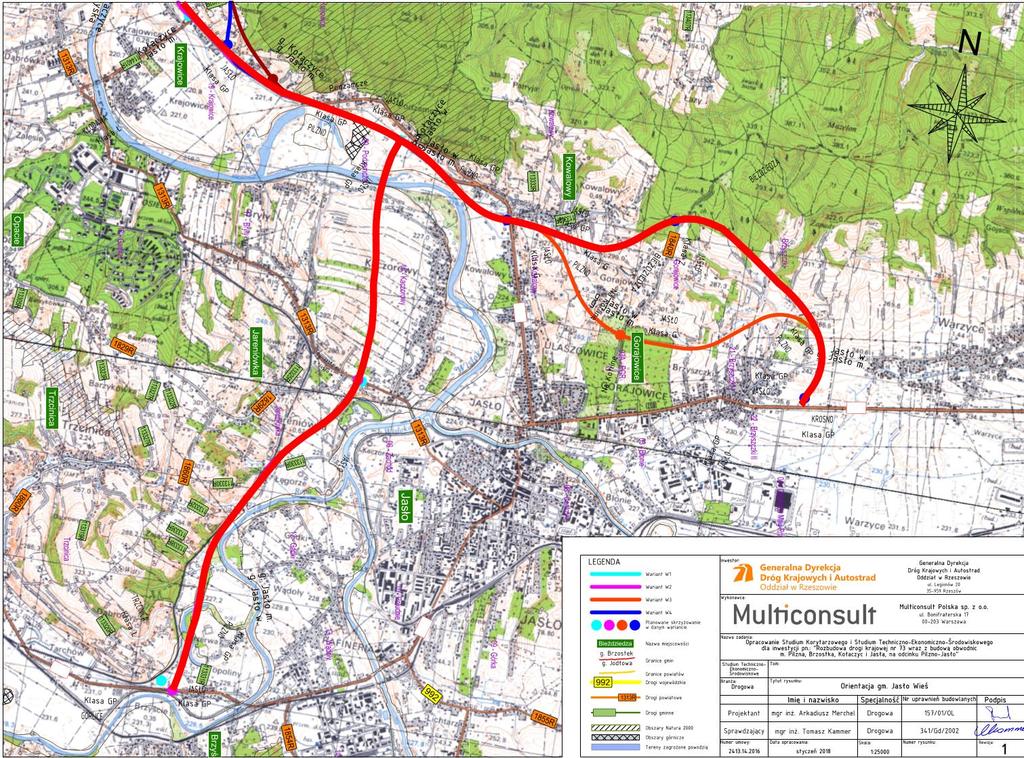 1.3 Rozbudowa Drogi Krajowej nr 73 na odcinku Pilzno-Jasło, wraz