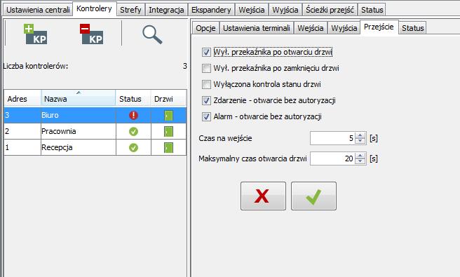 SATEL ACCO Soft 27 Zakładka Przejście Wył.