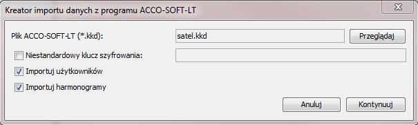 60 ACCO Soft SATEL Przyporządkuj kliknij prawym klawiszem myszki na pole. Wyświetli się menu rozwijane z listą etykiet danych, które zostały zaimportowane z pliku.