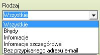 Wybierając okres czasu. Rodzaj (istnieje możliwość wyboru z listy): Kontrahent wpisując kod kontrahenta.