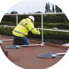 PN-EN 13374 klasa A Balustrady ochronne do zabezpieczania krawędzi dachów metalowych System balustrad do ochrony
