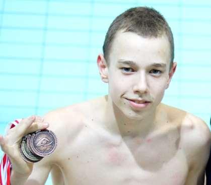 ALBERT WARZOCHA Dyscyplina: Pływanie Klub sportowy: Klub Sportowy WARTA III miejsce na Mistrzostwach Polski w pływaniu Juniorów