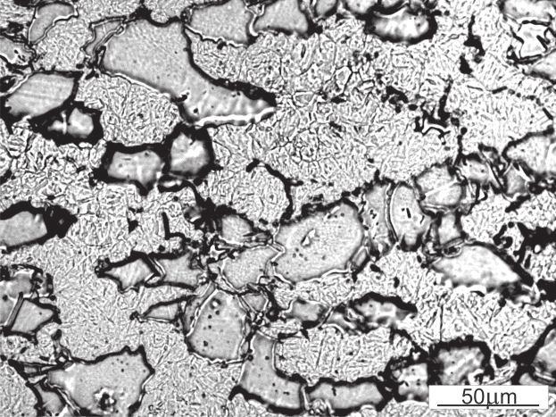 Microstructure photographs of samples of test 37MnCo6-4 steel used for conducting the quenching series for the