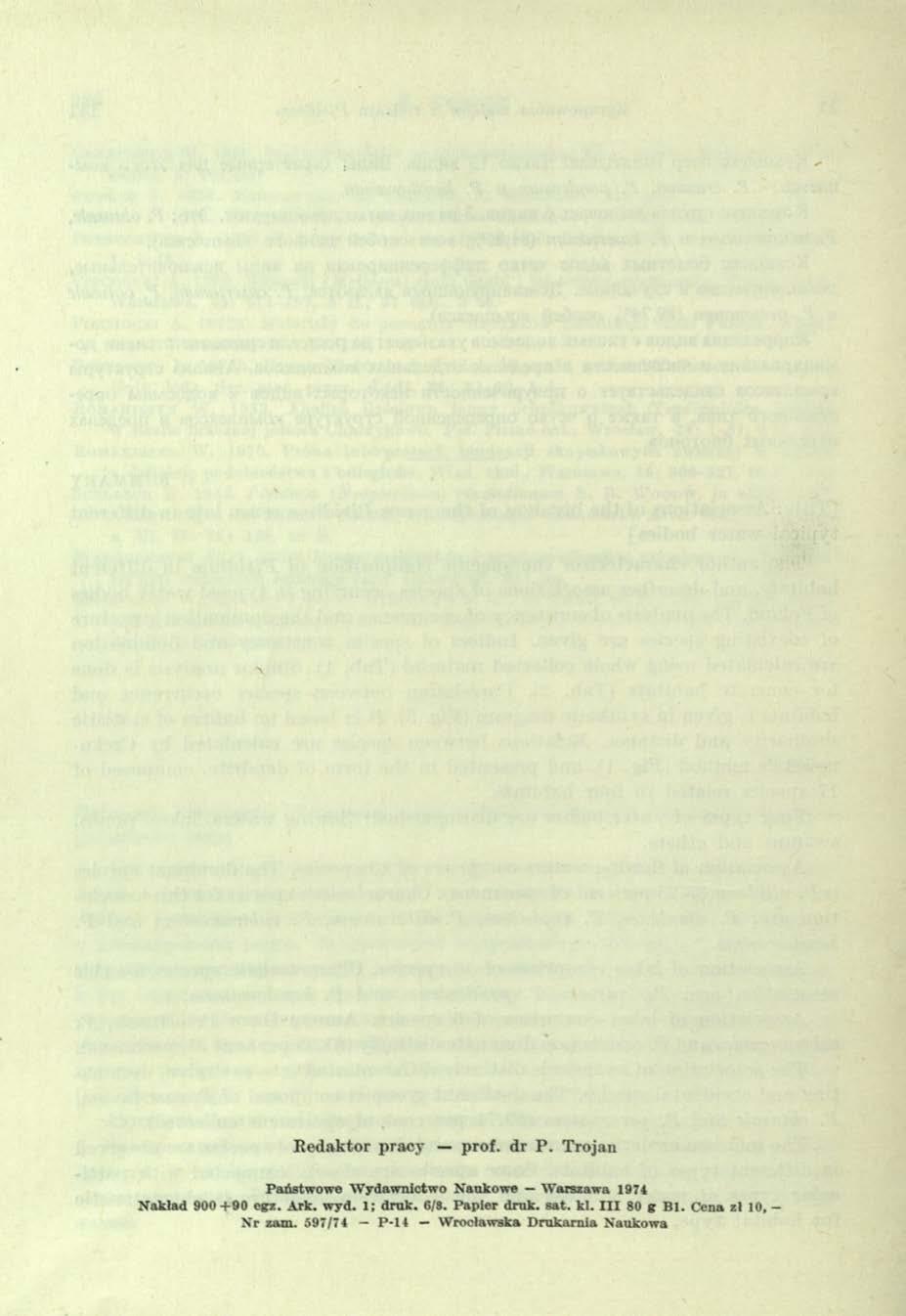 \ Redaktor pracy prof. dr P. Trojan Państwowe Wydawnictwo Naukowe Warszawa 1974 Nakład 900+ 90 eg*. Ark. wyd.