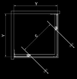 188-1100000-00-02 985-1085 930-1070 2154,- GDO1N/1200 188-1200000-00-02 1085-1185 1070-1210 2299,- * wysokość 2000 mm * grubość szkła 6 mm * Y wymiar montażowy na