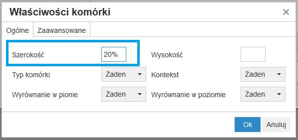 automatycznie wymiaru w pikselach o podawanie wymiaru w procentach gdzie 100% to cała szerokość dostępna w oknie z treścią strony. 2.12.