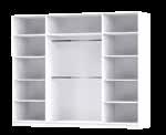 TYP 02 biały połysk white gloss TYP 02 biały połysk + grafit połysk white gloss + graphite gloss GLOSSY 01 korpus szafy cabinet body 210 x 210 x 59 cm 210 x 210 x 59 cm SZAFA GLOSSY wariant 1