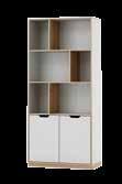 2-door corner wardrobe 2-drzwiowa 132 x 196 x 60 cm 132 x 196 x 60 cm HAPPY 02 szafa ubraniowa 3-door wardrobe 3-drzwiowa 89 x 196 x 60 cm 89 x 196 x 60 cm HAPPY 12 regał 2-drzwiowy 2-door bookcase