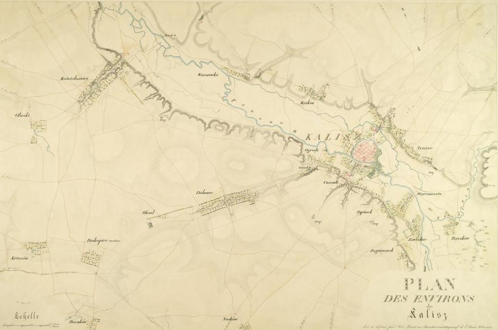 [48] b.m.d. [lata 20. XIX w.] Plan des environs de Kalisz.