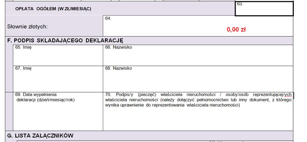 Skumulowane dotychczas na jednym załączniku do deklaracji (DB-B i DM-B) wszystkie posiadane w zarządzie nieruchomości (z więcej niż jedną nieruchomością), będzie należało skorygować na kwotę 0,00