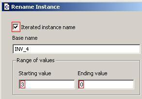 Zaznaczamy wybór symbolu iterowanego (Iterated instance name) i wpisujemy zakres indeksów