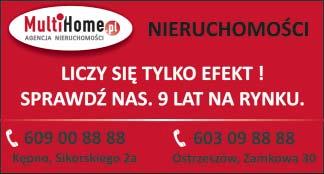 18 OG OSZENIA DROBNE wtorek - 14 stycznia 2014 r. Sprzedam dom 1-rodzinny w Ostrzeszowie o pow. 163,41 m 2 po kapitalnym remoncie na dzia³ce 560 m 2, wszystkie media + gara i wiata.