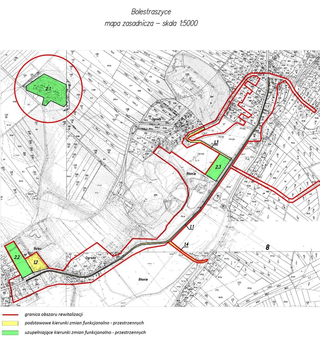 Mapa nr 9 Teren zdegradowany dla obszaru nr 5 Teren wokół Arboretum i Fortu nr XIIIb wraz z najbliższym otoczeniem 1.