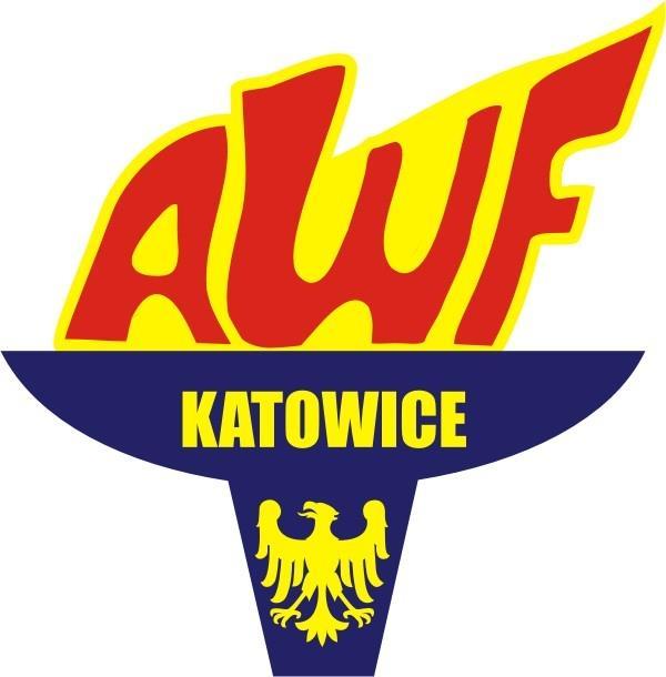 3. Barwy i flaga Uczelni. Barwami AWF Katowice są kolory żółty i niebieski. Barwy, ułożone w dwóch poziomych pasach tej samej szerokości, stanowią tło flagi.