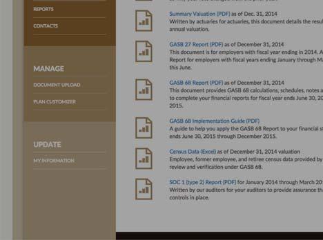 ending in 2015 You ll use the GASB 68 Report as of Dec.