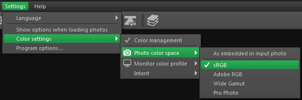 8. Zarządzanie kolorami EasyHDR posiada opcję zarządzania profilami barwnymi zdjęć oraz profilami monitorów. Zarządzanie kolorami jest domyślnie wyłączone (po zainstalowaniu programu).