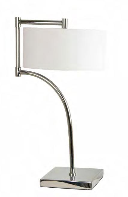 RF14154-M Finish: Chrome Size: 19.2 W x 58 H On-Off Foot Switch Shade: White Linen Size: 17.