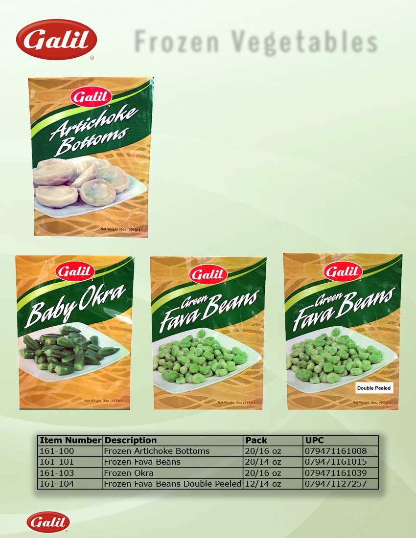 Galil Frozen Vegetables are packed fresh.