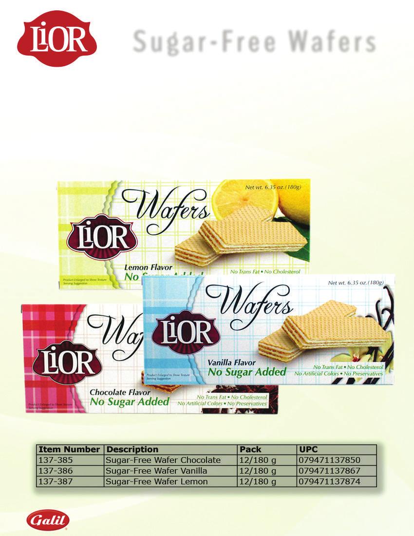 LiOR Sugar-Free Wafers make a delicious snack or dessert without any of the guilt.