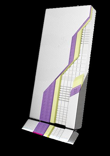 20 lat gwarancji Certyfikat Szwajcarskiego Instytutu AEH 7 stref twardości Visco Fusion Serene Taśma 3D Ergonomiczny design Pokrowiec antybakteryjny Regulacja temperatury Pranie do 40 C.reg W modelu.