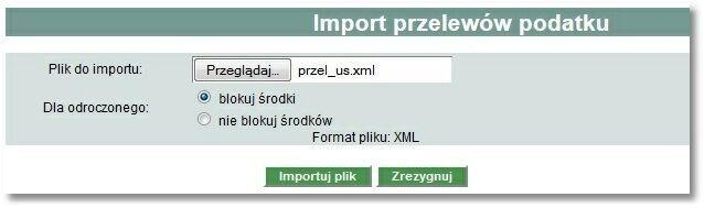 Rozdział 5 Opis f importu i eksportu danych W przypadku wystąpienia błędów w pliku z danymi przelewów system poinformuje o tym fakcie stosownymi komunikatami.