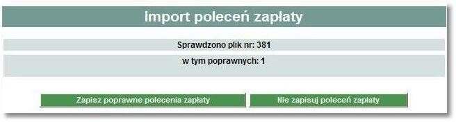 1.5. Import poleceń zapłaty Import przelewów podatku dostępny jest w opcji Polecenia zapłaty -> Import poleceń zapłaty.