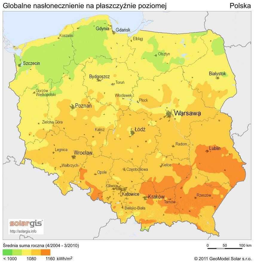 Potencjał energetyki słonecznej w Polsce Rys. 1.