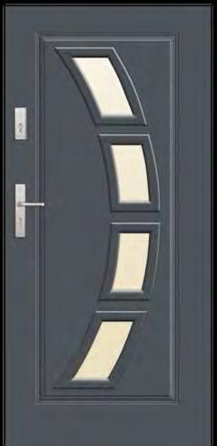 24 Drzwi stalowe 55 i 72 mm głębokotłoczone Przeszklenia S11 ramka w