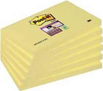 biura Bloczki Post-it Super Sticky: intensywny kolor gruby papier doskonały klej (nie odpadają od powierzchni na której