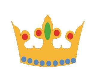 ZADANIE 4. Król miał dodatkowe uprawnienia. Poniżej na środku jest obrazek korony, który symbolizuje króla. Dookoła wypisane są rzeczy, które przysługiwały królowi.